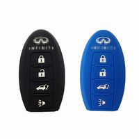Silicone Protective Fob Skin Cover Shell Key Jacket for INFINITI EX35 FX35 FX50 G35 G37 M35 M35h M45 M56 QX56 Smart Key Case Fob 4bts
