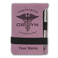 Mini Notepad, OBGYN Obstetrics and Gynaecology, Personalized Engraving Included (Pink)
