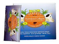 Perfect HYDROLYZED Collagen - 30 Single Serving Packets - 100% HYDROLYZED Collagen SOURCED Exclusively from Brazilian Pasture Raised (Grass FED) Cows