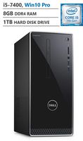 Dell Inspiron Business Desktop, Intel Core i5-7400 3.00GHz Processor (6MB Cache, Up to 3.50GHz), Intel HD Graphics 630, 8GB Memory, 1TB Hard Disk Drive, Windows 10 Pro, Black