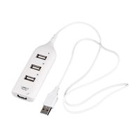 SSXY USB 4 Port Hub Hub,2.0 Powered Hub 5V 2A Power Adapter Splitter Expansion for Desktop Pc Laptop Adapter-White