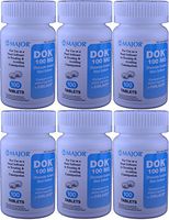 Docucate Sodium 100 mg Crushable Tablets for Gentle, Reliable Relief from Occasional Constipation Generic for Colace Crushable 100 Tablets per Bottle Pack of 6 Bottles Total 600 Tablets