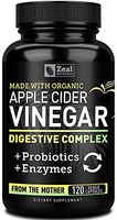 Organic Apple Cider Vinegar Capsules + Digestive Enzymes & Probiotics (1500mg | 120 Capsules) Raw Apple Cider Vinegar Pills & Fiber Supplement for Gut Health, Immune Support, Digestion & Detox Cleanse