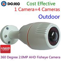 360 Degree Wide Angle Fish eye 2.0MP 1080P HD AHD CCTV Camera 2000TVL Mini Bullet Outdoor IR Night Vision