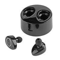 Erholi Wireless Sports Earbuds Stereo Music 5.0 Mini Phone Headset with Charger Box Bluetooth Headsets (Black)