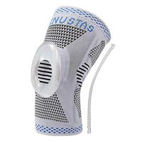 Nylon Silicon Knee Sleeve, Knee Brace Compression Sleeves, Elastic & Adjustable Knee Pad Silicone Padded Bracket/Patella Stabilizer for Meniscus Tear Arthritis Pain Relief