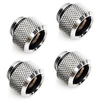 Bitspower G1/4" to Multi-Link Adapter Fitting for 12mm OD Rigid Tubing (for Use with Bitspower Rigid Tubing Only), Silver Shining, 4-Pack