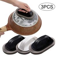 SHEEHAN3Pcs Home with Handle Nano Diamond Emery Sponge Kitchen Pot Brush Bathroom Magic decontamination Cleaning Brush Dish Brush