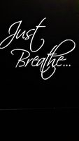 Chase Grace Studio Just Breathe Inspirational Vinyl Decal Sticker|WHITE|Cars Trucks Vans SUV Laptops Wall Art|5.5" X 4.5"|CGS651