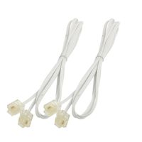 uxcell 2 Pcs 6.5 Ft 6P2C RJ11 Male Fax Modem Phone Cable Wire White