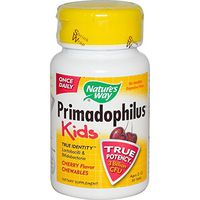 Nature's Way Primadophilus Kids 3 Billion CFU, 30 Cherry Flavored Chews (Ages 2-12, Refrigerate to maintain maximum potency), Pack of 6
