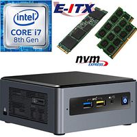 Intel NUC8I7BEH 8th Gen Core i7 System, 16GB Dual Channel DDR4, 480GB M.2 PCIe NVMe SSD, NO OS, Pre-Assembled and Tested by E-ITX