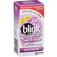 blink-n-clean Lens Drops for Soft & RGP Lenses, 0.5 Fluid Ounces (Pack of 1)