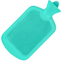 SteadMax Hot Water Bottle, Natural Rubber -BPA Free- Durable Hot Water Bag for Hot Compress and Heat Therapy, Teal Color (1 Pack)