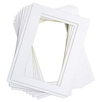 Schliersee White 18x24 Picture Mats for 16x20 Photo with Core Cut Picture Frame Mats, Pack of 10