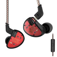 KZ AS10 Pure 5 Balanced Armature 5BA Earphone, Musician in Ear Monitor Headphone High Fidelity HiFi Headset (with Microphone, Black)