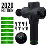 Infusion Deep Tissue Massage Gun for Muscle Pain and Soreness Relief, Handheld Percussion Massager with 8 Interchangeable Heads, Quiet Glide Technology, Heart Rate and Body Sensors
