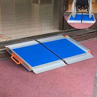 DNNAL Wheelchair Ramp Portable Mobility Assist Suitcase Access Aid Disabled Scooter