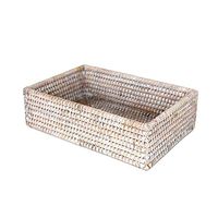 Saffron Trading Company Dinner Napkin Box - White Wash