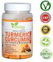 Turmeric Curcumin for Joint Pain Relief - Anti-Inflammatory, Antioxidant Supplement with 10mg of Black Pepper for Better Absorption and 10 Mg of Triphala for Improve Digestion
