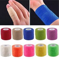 Ycxbox Sterile Self-Adherent Stretch Sensi-Wrap Elastic Bandage First Aid Medical Health Treatment Gauze Tape, 5 yds Length x 2" Width (Pack of 10)