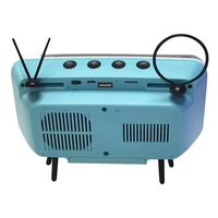 Liveday Mini Speaker Retro TV Mobile Phone Screen Stand USB Charging Port Wireless Portable Audio Speakers Subwoofer Technique