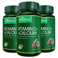Na'trition 3 Pack Bottles Vitamin D3 164.3 IU (International Units) with Calcium 525mg, 80 Easy Swallow Tablets per Bottle, 240 Total Easy Swallow Tablets, 8 Month Supply