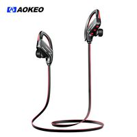 Aokeo's SP-6 Bluetooth Headphones, Wireless Sports in Ear Headphones Water Resistant HD Stereo Sweatproof Earbuds for Gym, Running and Workout, 6 Hour Battery Noise Cancelling Headsets