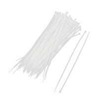 Uxcell Nylon Wire Zip Cable Organizer Tie, 2.5mm x 200mm, 100pcs, White