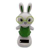 CreazyBee Solar Powered Dancing Swinging Animated Dancer Toy Car Windowsill Decoration New (Green)