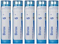 Boiron Borax 6C (Pack of 5), Homeopathic Medicine for Canker Sores