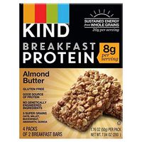 KIND, Protein Bar, Almond Butter, Pack of 8, Size 4/1.76OZ, (Dairy Free)