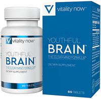 Youthful Brain Memory & Brain Health Supplement - Doctor Formulated Brain Booster with Bacopa Monnieri, Ginkgo Biloba, B12 - Easy to Swallow Tablets - 30-Day Supply (60 Count)