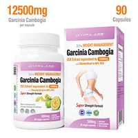 Vita-Age Nutrition Strongest Garcinia Cambogia 25X Extract 12500mg per capsule 60% HCA 90 Count Ultra Weight Management Fat Burner Suppress Appetite for Men & Women