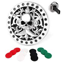 Home-Cloud Aromatherapy Essential Oil Car Diffuser Vent Clip 316L Stainless Steel Hollow Skull-shaped Locket for Car with 12 Refill Pads