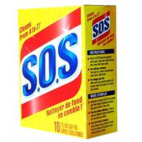 SOS Steel Wool Pads (10 Pads in 1 Pack) 9931012