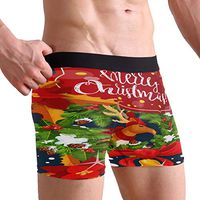 WXLIFE Vintage Christmas Reindeer Snowflake Boxer Briefs Men's Underwear for Men Boy