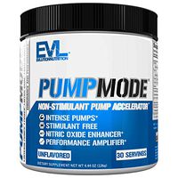 Evlution Nutrition Pump Mode Nitric Oxide Booster to Support Intense Pumps, Performance and Vascularity, 30 Servings (Unflavored)