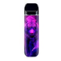 IT'S A SKIN Decal Vinyl Wrap for Smok Novo Pod System Vape Sticker Sleeve Cover/Tiger Prowl Pink Purple Neon Jungle