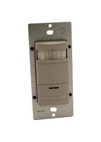 Leviton ODS15-IDG Decora Passive Infrared Wall Switch Occupancy Sensor, 180 Degree, 2100 sq. ft. Coverage, Self-Adjusting, Gray