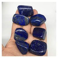 179.2g, 1.1"-1.4", 7pcs, Natural Lapis Lazuli Tumbled Glassy Polished, LT19