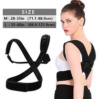 Adjustable Corrector X-Shape Corset Back Brace Straightener Upper Shoulder Spine Support Belt Posture Correction for Men Women Size L : 35-48 in (88.9-121.6 cm)
