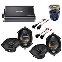 Compatible with Ford Edge 2007-2010 Factory Speaker Replacement Harmony (2) R68 & CXA300.4 Amp (Renewed)