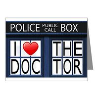 Note Cards (10 Pack) Police Call Box I Love Doctor Who