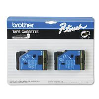 Brother P-Touch TC-33 TC Tape Cartridges for P-Touch Labelers, .5w, Gold on Black, 2-Pack