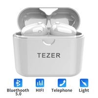 Wireless Earbuds TEZER X20 Bluetooth 5.0 True Wireless Earphones IPX5 Automatic Connection 36H Playtime Hi-Fi Stereo with Built-in Mic and Charging Case for Travelling and Exercise ...