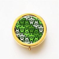 RhyNSky Turtle Tortoise - Animal Mini Portable Pocket Pill Box Case Holder for Purse, 3 Compartments, Gold, CG270