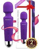 HEHUI Wand Massager Powerful, Cordless Rechargeable Wand Massager with 8 Powerful Speeds and 20 Modes,Waterproof Handheld Personal Wand Massager for Back Neck Shoulder Legs