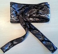 Snake Skin Animal Print Soft Silky Nylon TIE Blindfold OR Sleep AID