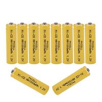 1.2v Nicd 1000mAh AA Rechargeable Batteries for Garden Landscaping Solar Lights(10pc)